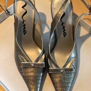 Nina Silver Shoes - Silver color, worn once